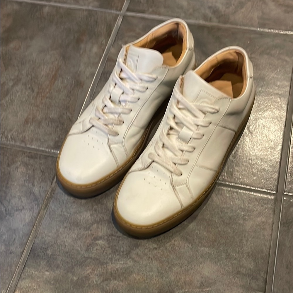 Greats Royale White and Gum Minimalist Sneakers